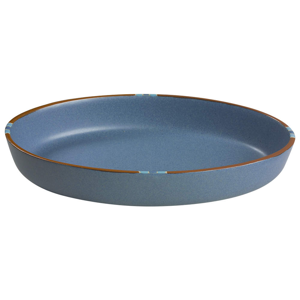 Mesa Sky Blue 12'' Oval Baker by Dansk-1