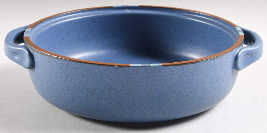 Mesa Sky Blue 2 Qt Round Covered Casserole No Lid by Dansk-1