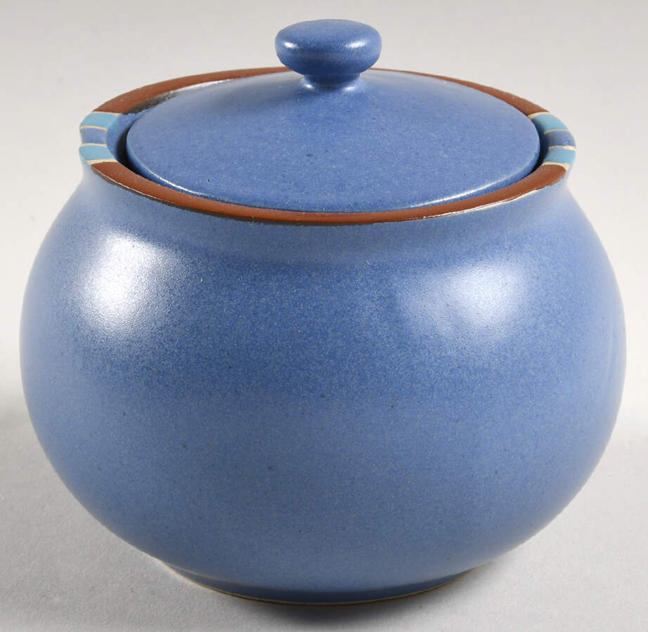 Mesa Sky Blue Sugar Bowl & Lid by Dansk-1