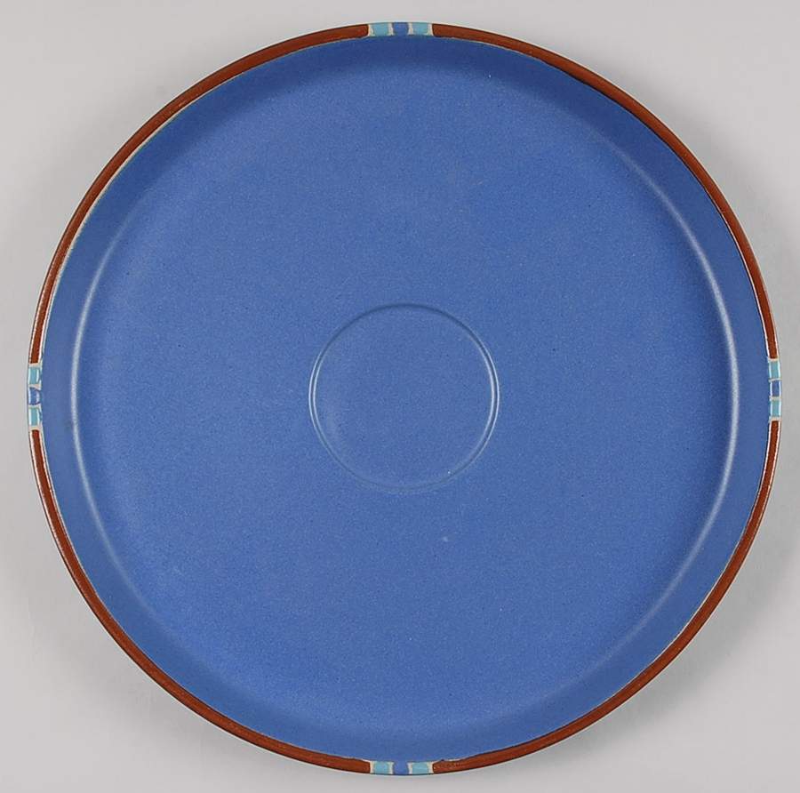 Mesa Sky Blue Chip/Dip Plate (Uses Ramekin) by Dansk-1