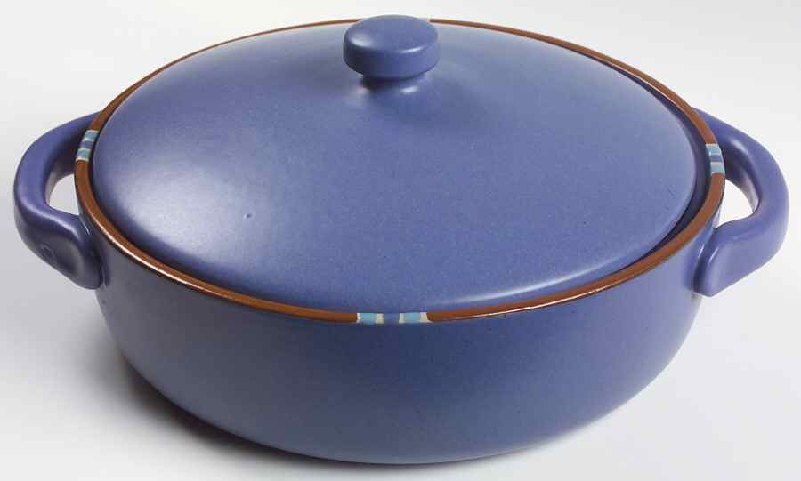 Mesa Sky Blue 2 Qt Round Covered Casserole by Dansk-1