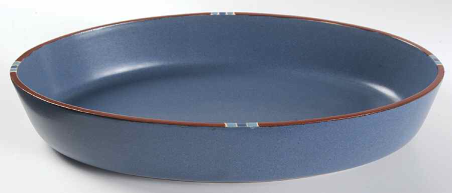 Mesa Sky Blue 15" Oval Baker by Dansk-1