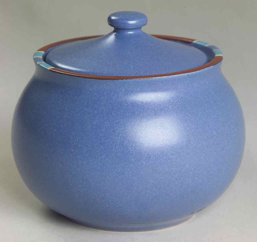 Mesa Sky Blue Sugar Bowl & Lid by Dansk-1