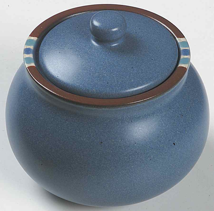 Mesa Sky Blue Sugar Bowl & Lid by Dansk-1