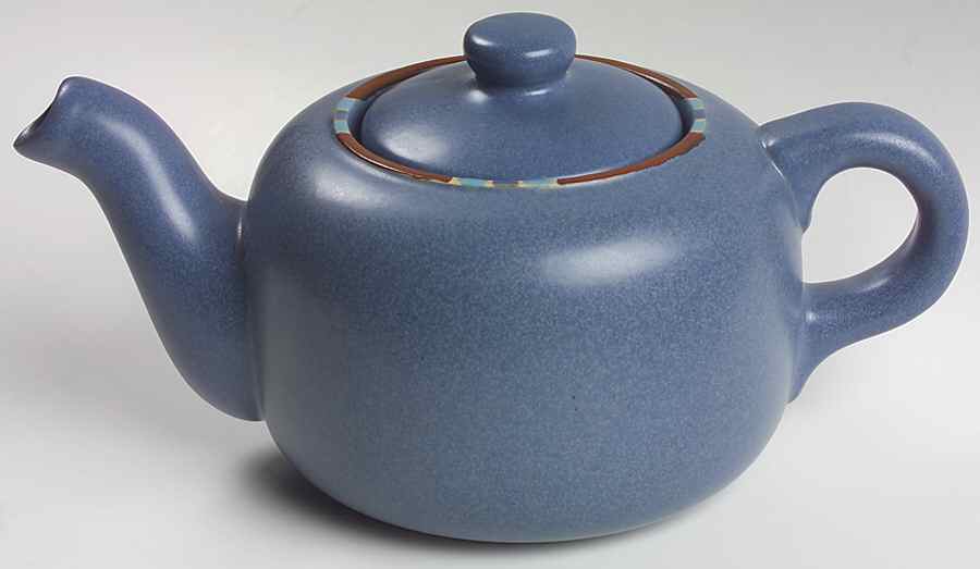 Mesa Sky Blue Tea/Coffee Pot & Lid by Dansk-1