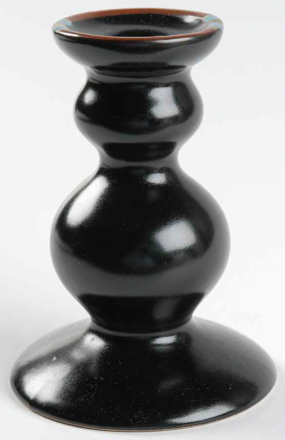 Mesa Black Single Light Candlestick by Dansk-1