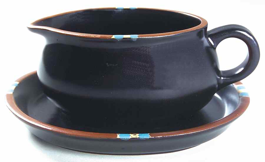 Mesa Black Gravy Boat & Underplate by Dansk-1