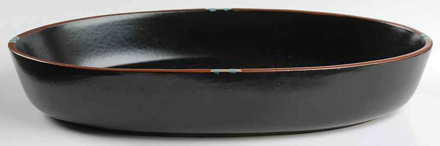 Mesa Black 15" Oval Baker by Dansk-1