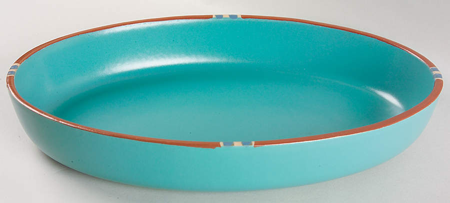 Mesa Turquoise 12'' Oval Baker by Dansk-1