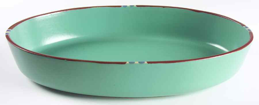 Mesa Turquoise 15" Oval Baker by Dansk-1
