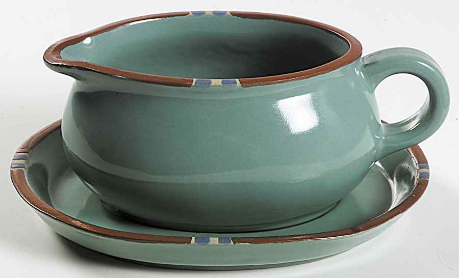 Mesa Turquoise Gravy Boat & Underplate by Dansk-1