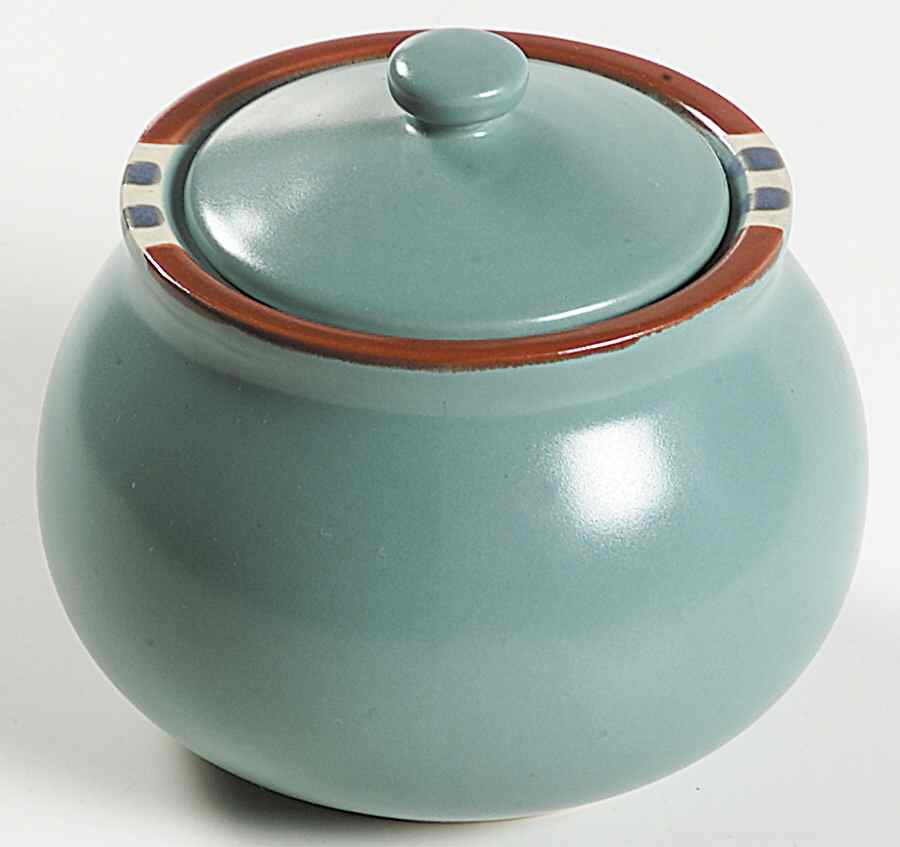 Mesa Turquoise Sugar Bowl & Lid by Dansk-1