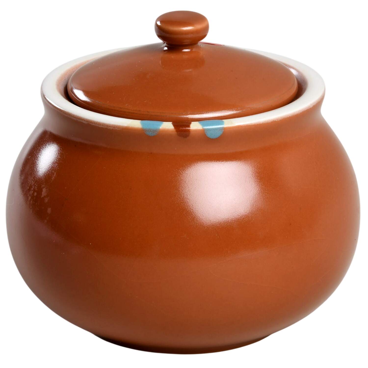 Mesa Terra Cotta Sugar Bowl & Lid by Dansk-1