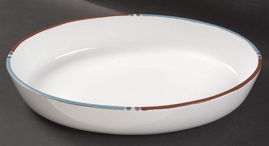 Mesa White Sand (Made in Portugal) 15" Oval Baker by Dansk-1