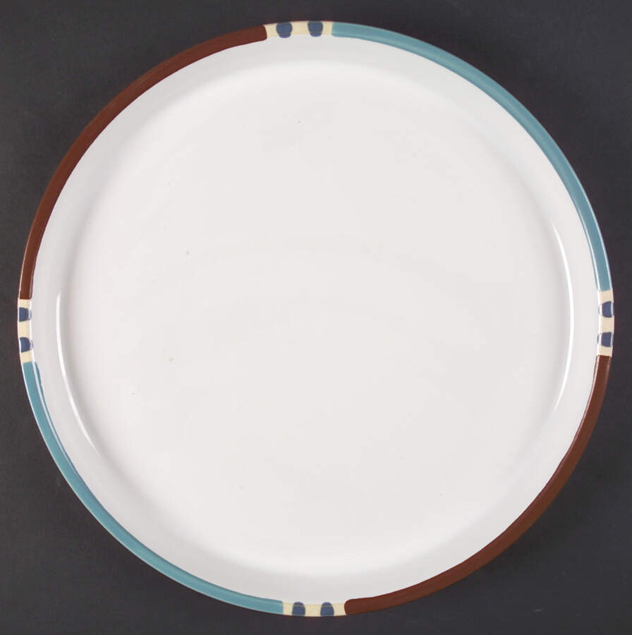 Mesa White Sand (Made in Portugal) 13" Chop Plate (Round Platter) by Dansk-1