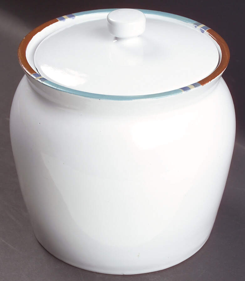 Mesa White Sand (Made in Portugal) Large Canister & Lid by Dansk-1