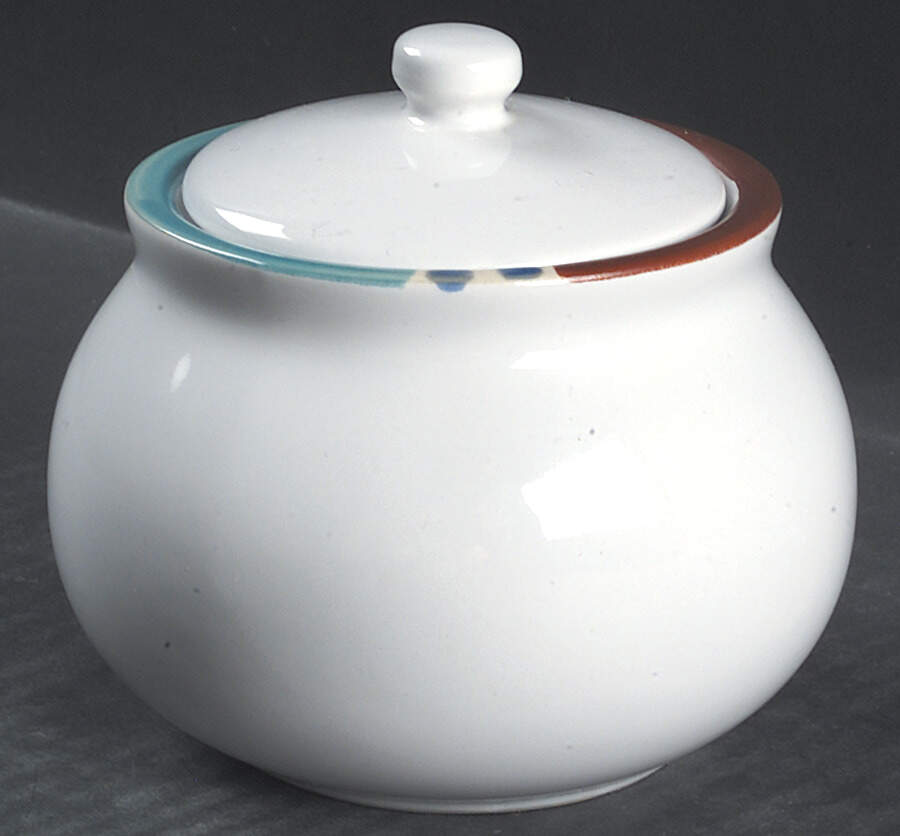 Mesa White Sand (Made in Portugal) Sugar Bowl & Lid by Dansk-1