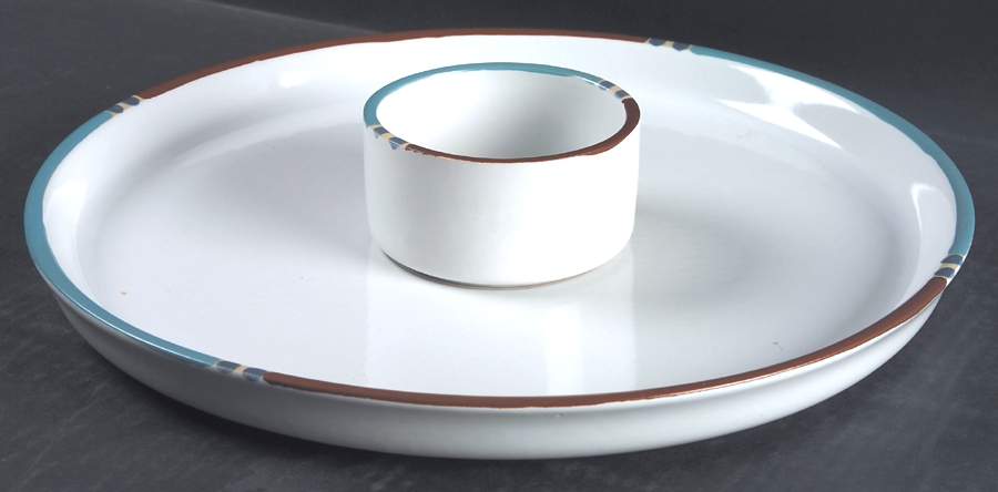 Mesa White Sand (Made in Portugal) Chip & Dip Set (Uses the Ramekin) by Dansk-1