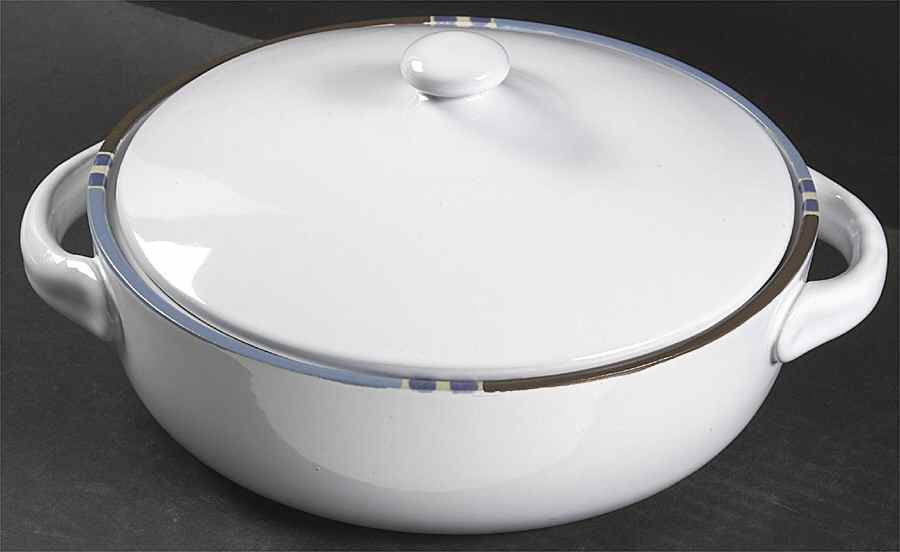 Mesa White Sand (Made in Portugal) 2 Qt Round Covered Casserole by Dansk-1
