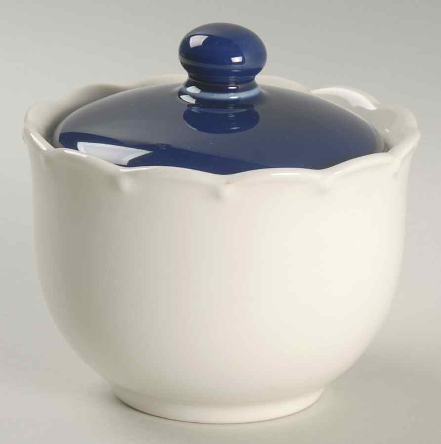 Miss Match Blue Sugar Bowl & Lid by Dansk-1