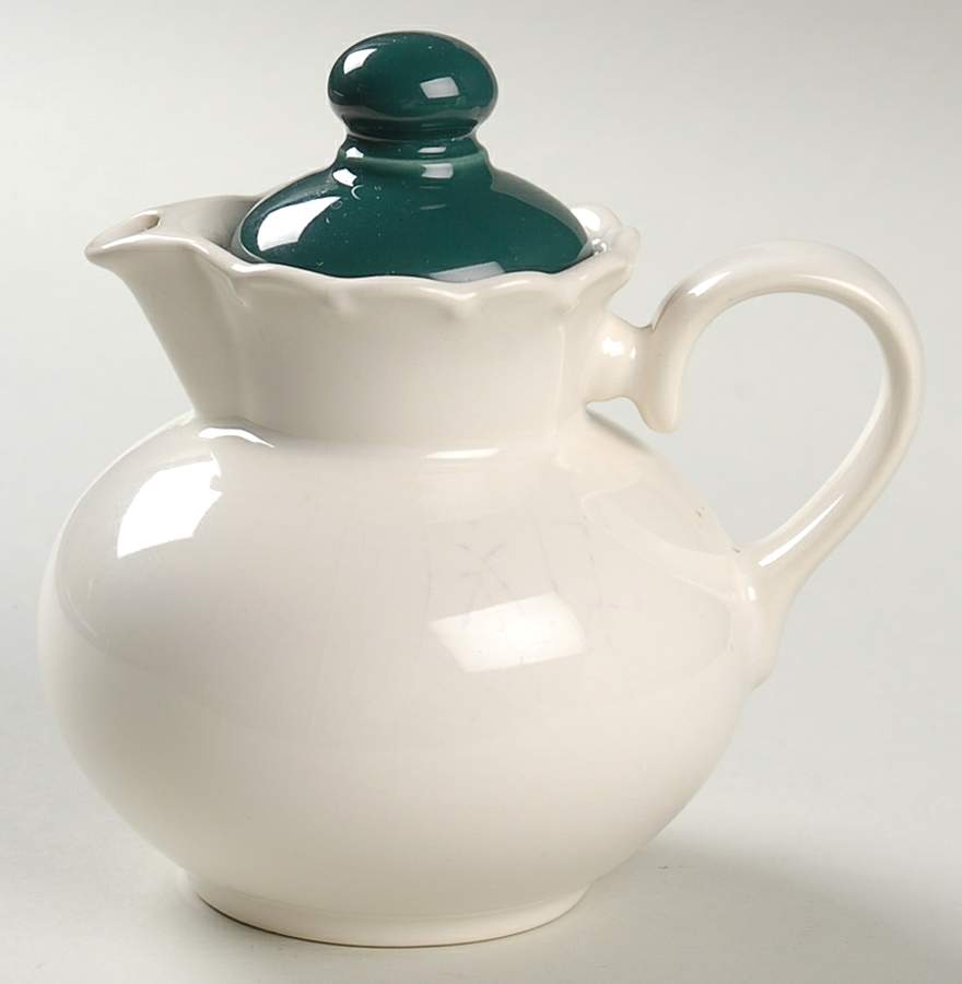Miss Match Green Creamer & Lid by Dansk-1