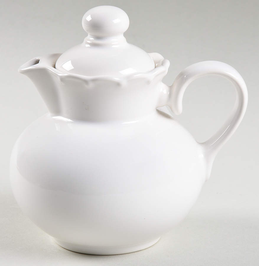Miss Match White Creamer & Lid by Dansk-1