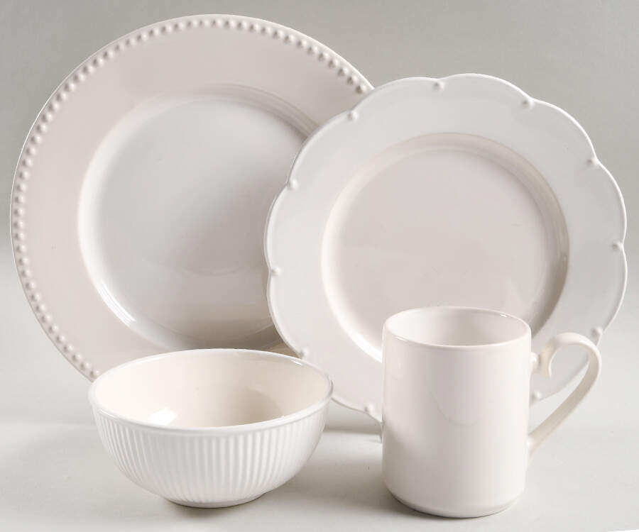 Miss Match White 4 Piece Place Setting by Dansk-1