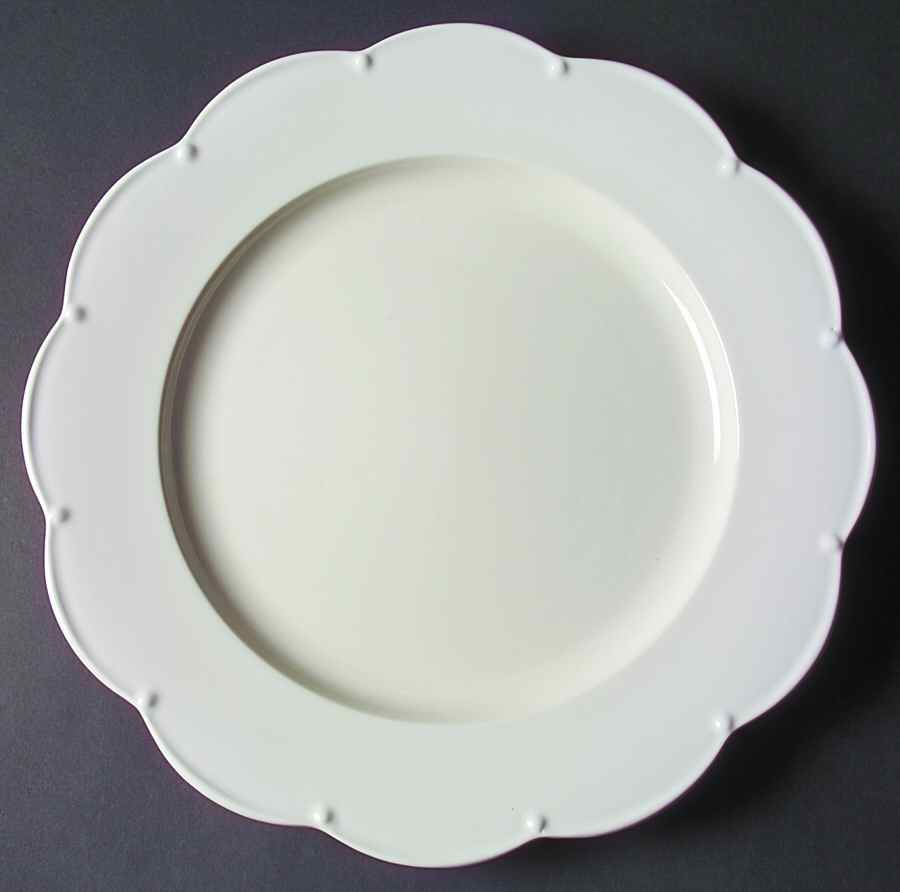 Miss Match White 13" Chop Plate (Round Platter) by Dansk-1