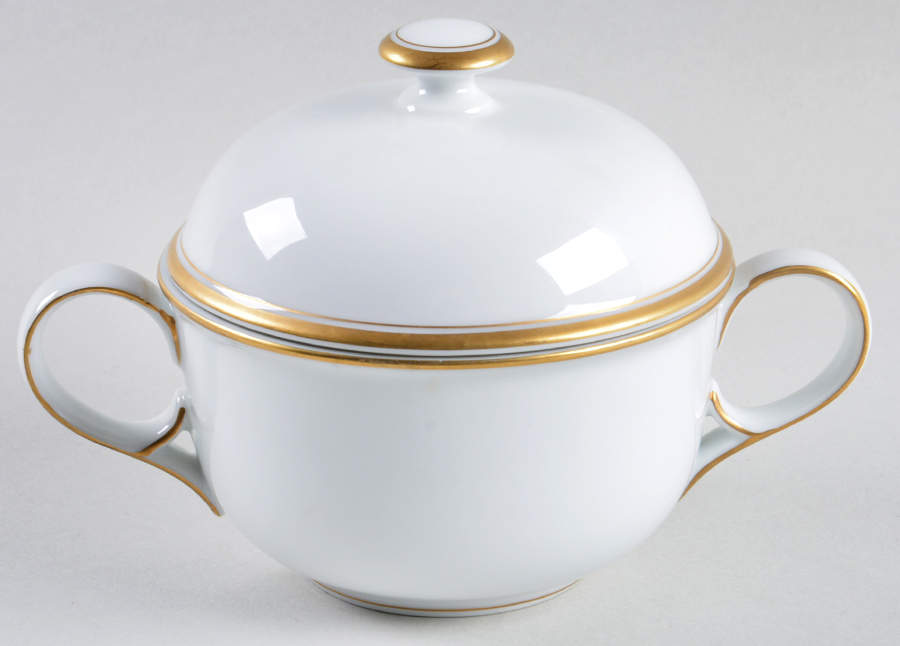 Monogram Gold Sugar Bowl & Lid by Dansk-1