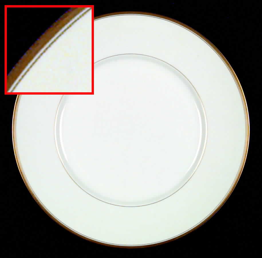 Monogram Gold Accent Dinner Plate Mono "E" by Dansk-1