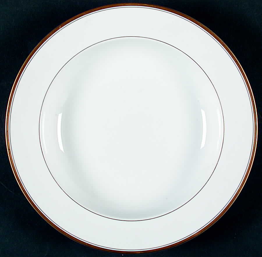Monogram Gold Rim Soup Bowl by Dansk-1