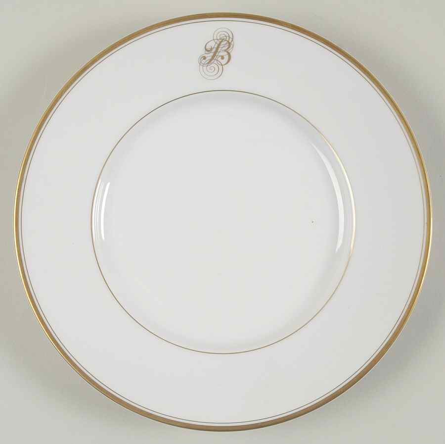 Monogram Gold Accent Salad Plate Mono "B" by Dansk-1