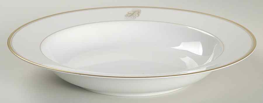 Monogram Gold Rim Soup Bowl by Dansk-1