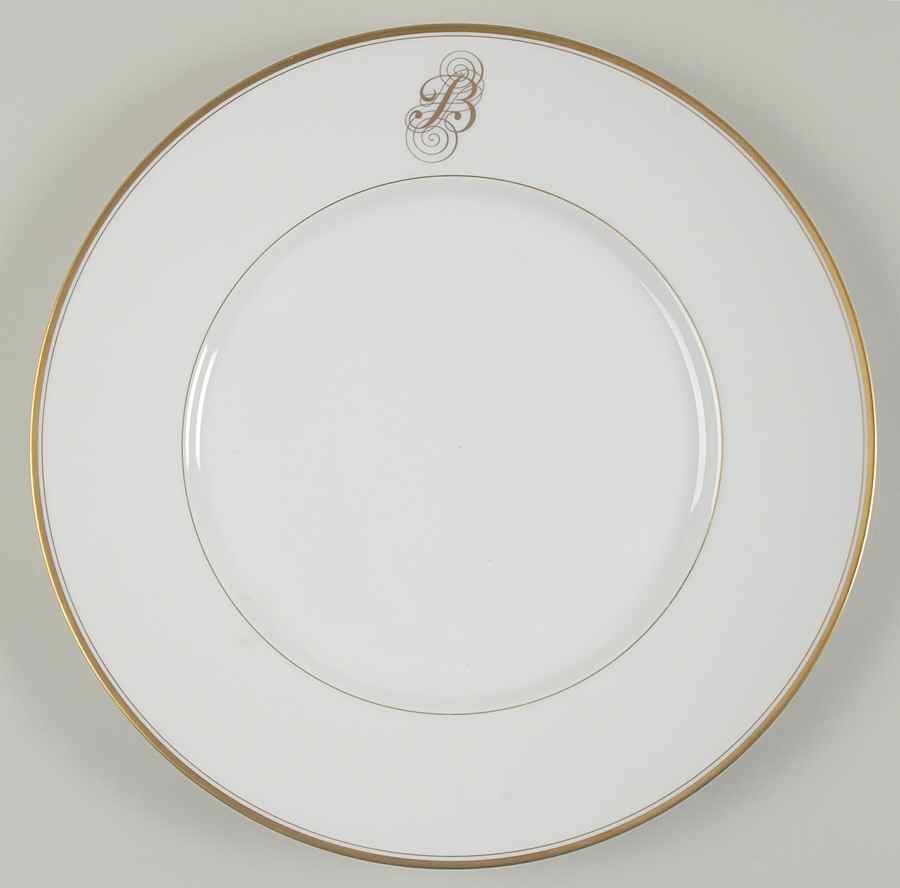 Monogram Gold Accent Dinner Plate Mono "B" by Dansk-1