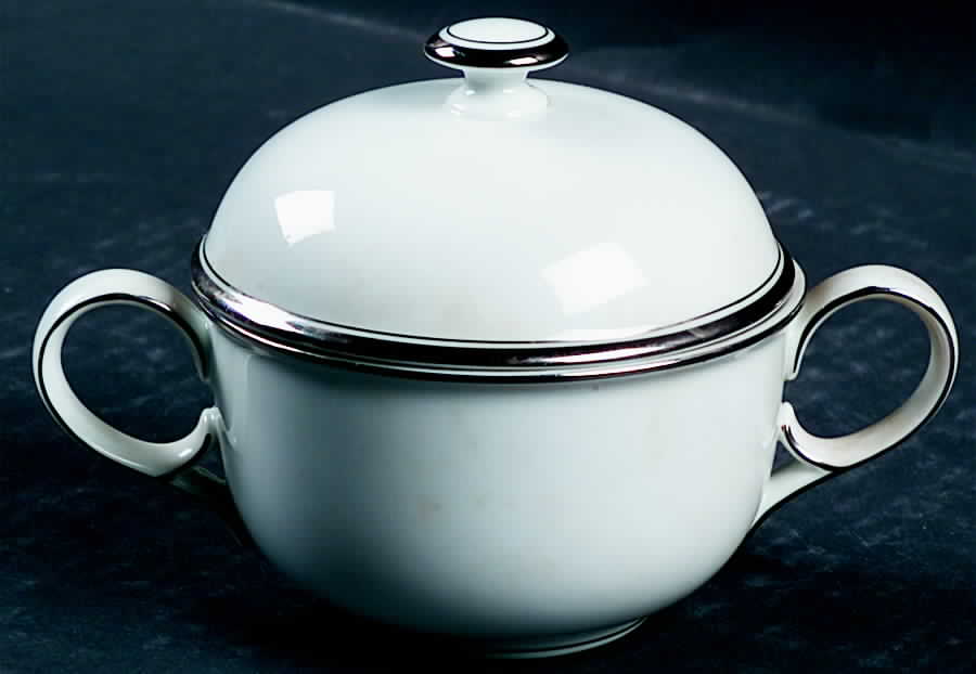 Monogram Platinum Sugar Bowl & Lid by Dansk-1