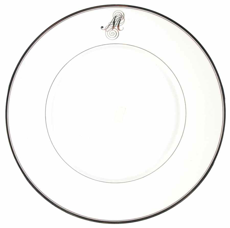 Monogram Platinum Dinner Plate by Dansk-1