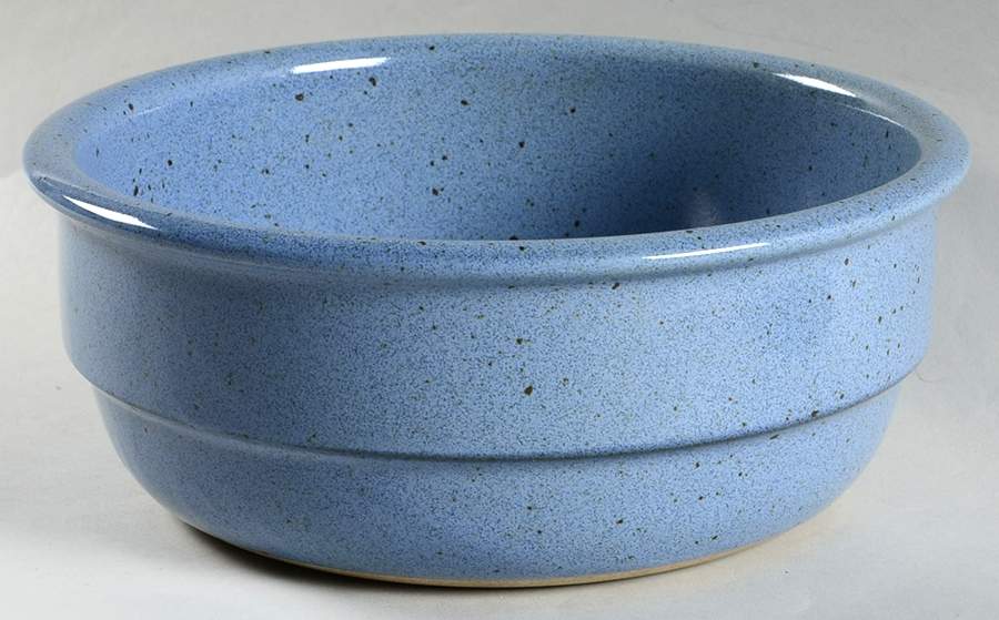Nielstone Blue 9" Round Vegetable Bowl by Dansk-1