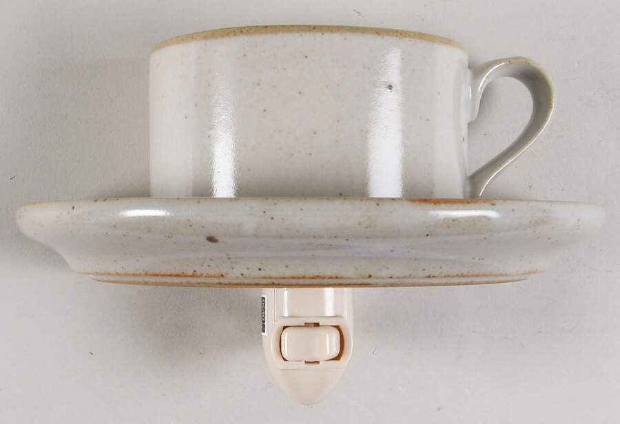 Nielstone Sugar Sand 4 3/8"-4 5/8" Night Light/Cup & Saucer HC by Dansk-1