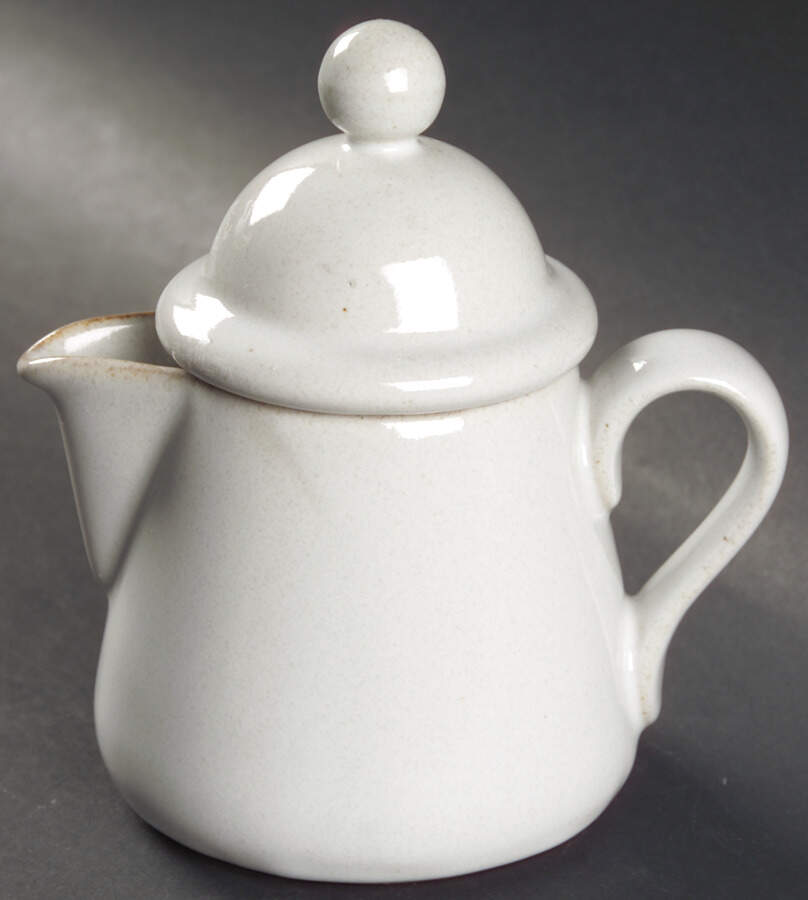 Nielstone White Creamer & Lid by Dansk-1
