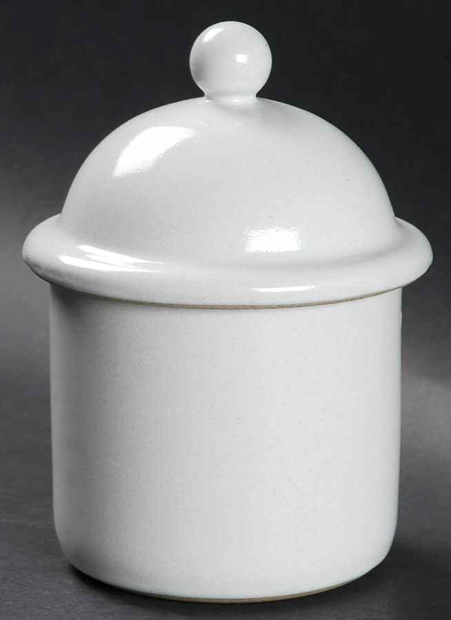 Nielstone White Sugar Bowl & Lid by Dansk-1
