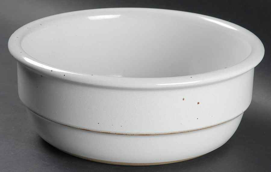 Nielstone White 9" Round Vegetable Bowl by Dansk-1