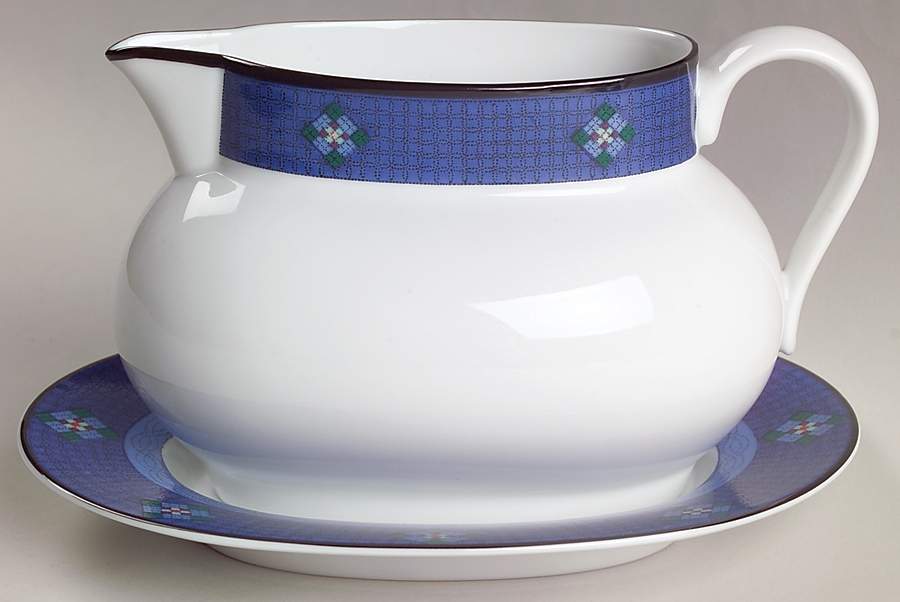 Nine Patch Gravy Boat & Underplate by Dansk-1