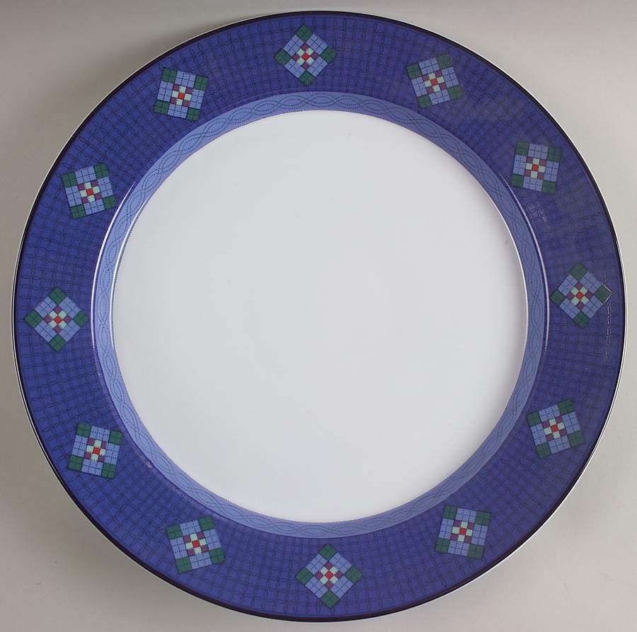 Nine Patch 13" Chop Plate (Round Platter) by Dansk-1