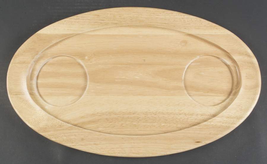 Nordic Garden-Lattice & Ribbon Oval Wood Hostess Tray by Dansk-1