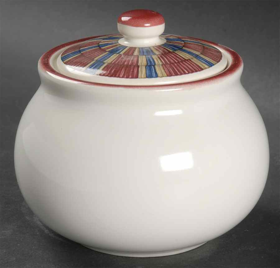 Raffia Sugar Bowl & Lid by Dansk-1
