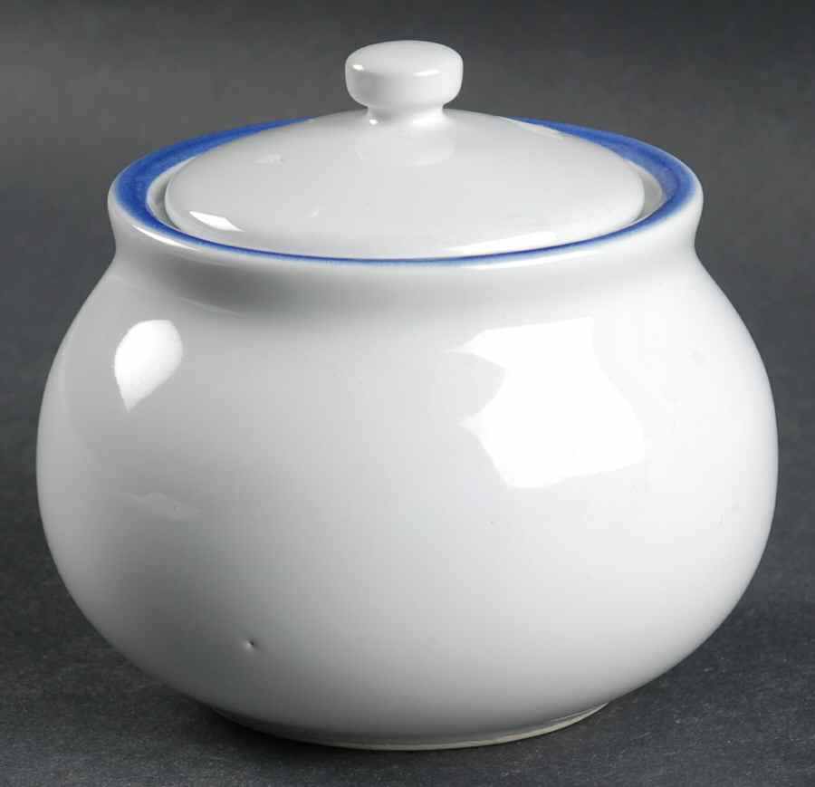 Rainbow Blue Sugar Bowl & Lid by Dansk-1