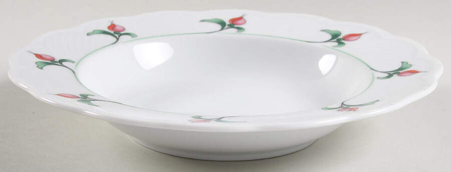 Rosebud Large Rim Soup Bowl by Dansk-1