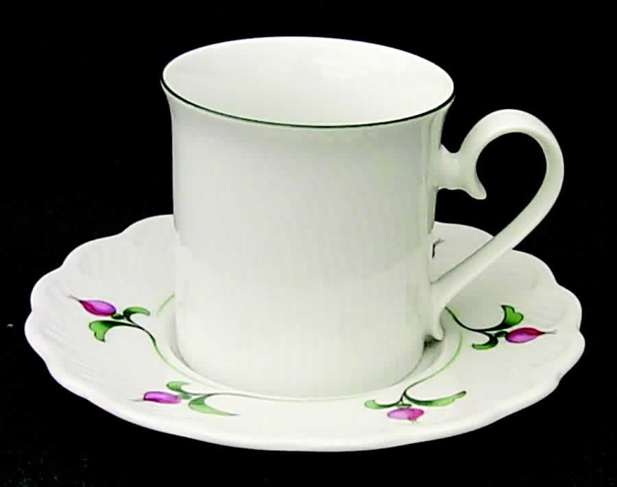 Rosebud Flat Cup & Saucer Set by Dansk-1