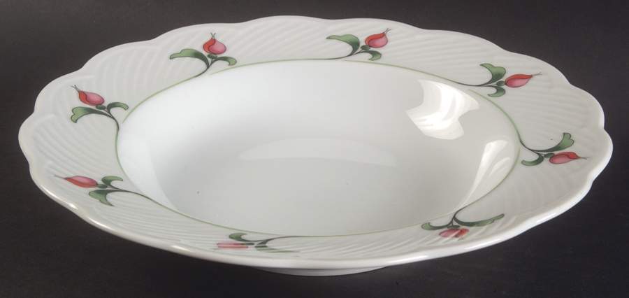 Rosebud Large Rim Soup Bowl by Dansk-1