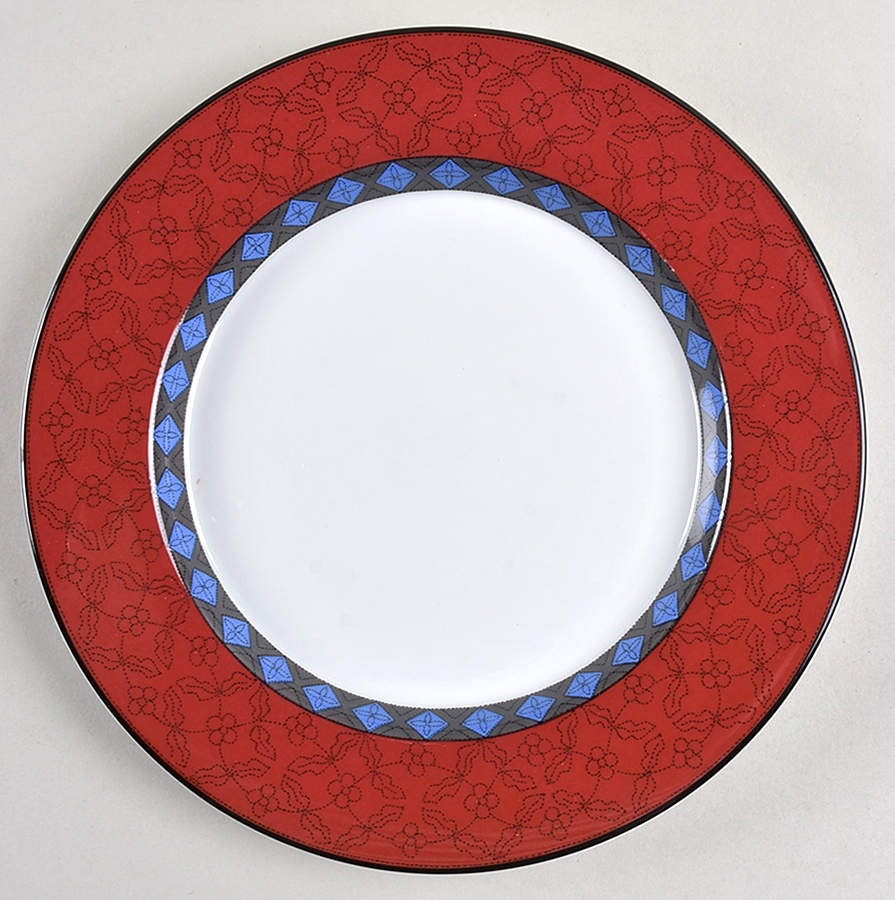 Ruby Flowers Salad Plate by Dansk-1